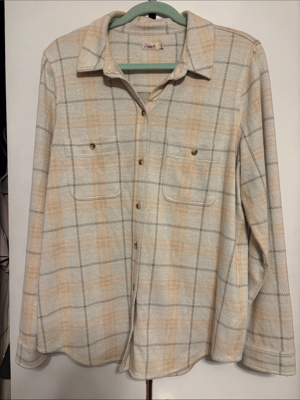 Faherty Legend Sweater Shirt Narragansett Plaid Flannel Size L